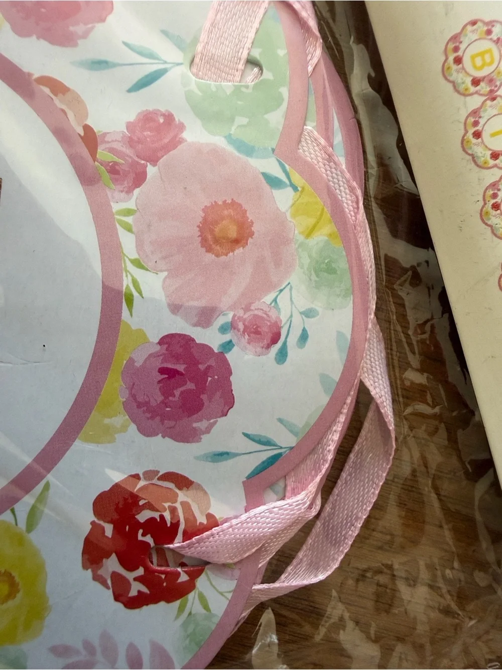 Hobby Lobby Floral Pink Gold 'H' Birthday Banner